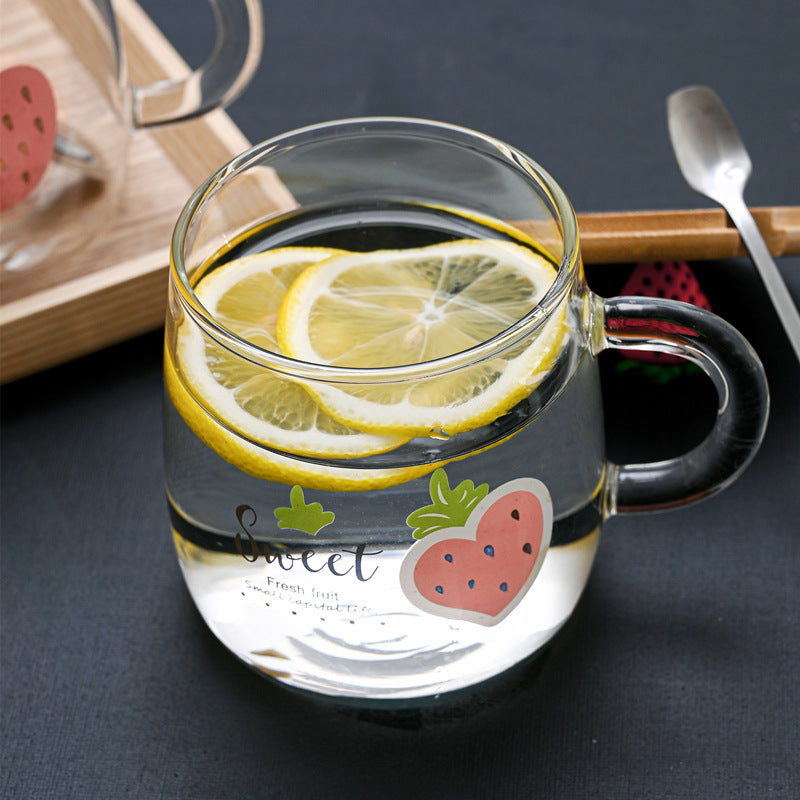 Heat-resistant glass cup