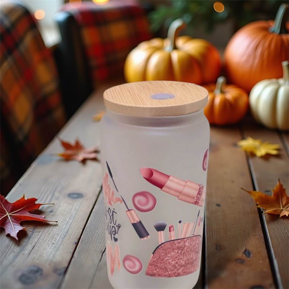 YOLELUX Makeup Tumbler 16oz - Beauty Edition with Straw & Lid