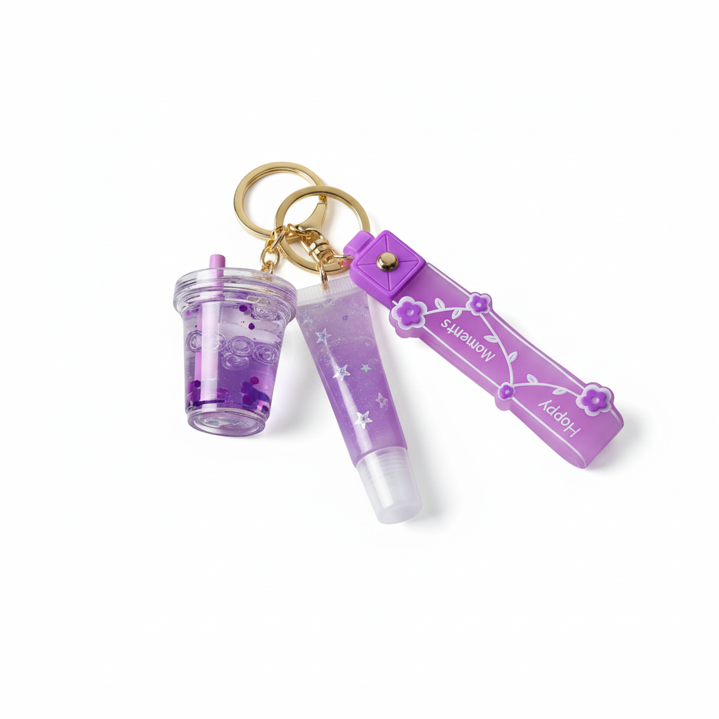 YOLELUX Keychain Gloss - Luxury Mirror Keychain with Lip Gloss