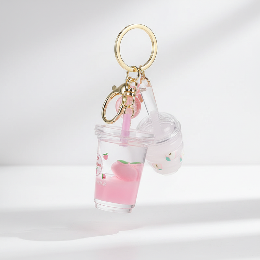 Porte-clés Boisson Rose Professionnel