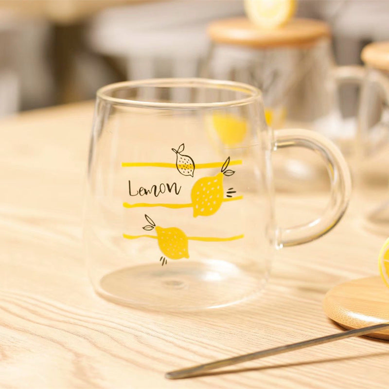 Heat-resistant glass cup