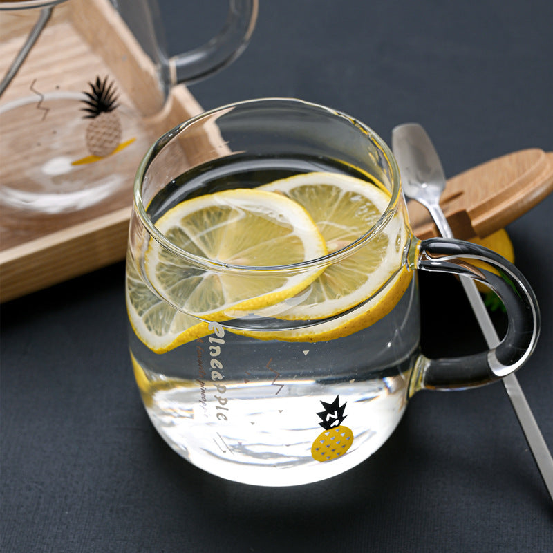 Heat-resistant glass cup