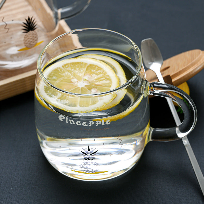 Heat-resistant glass cup