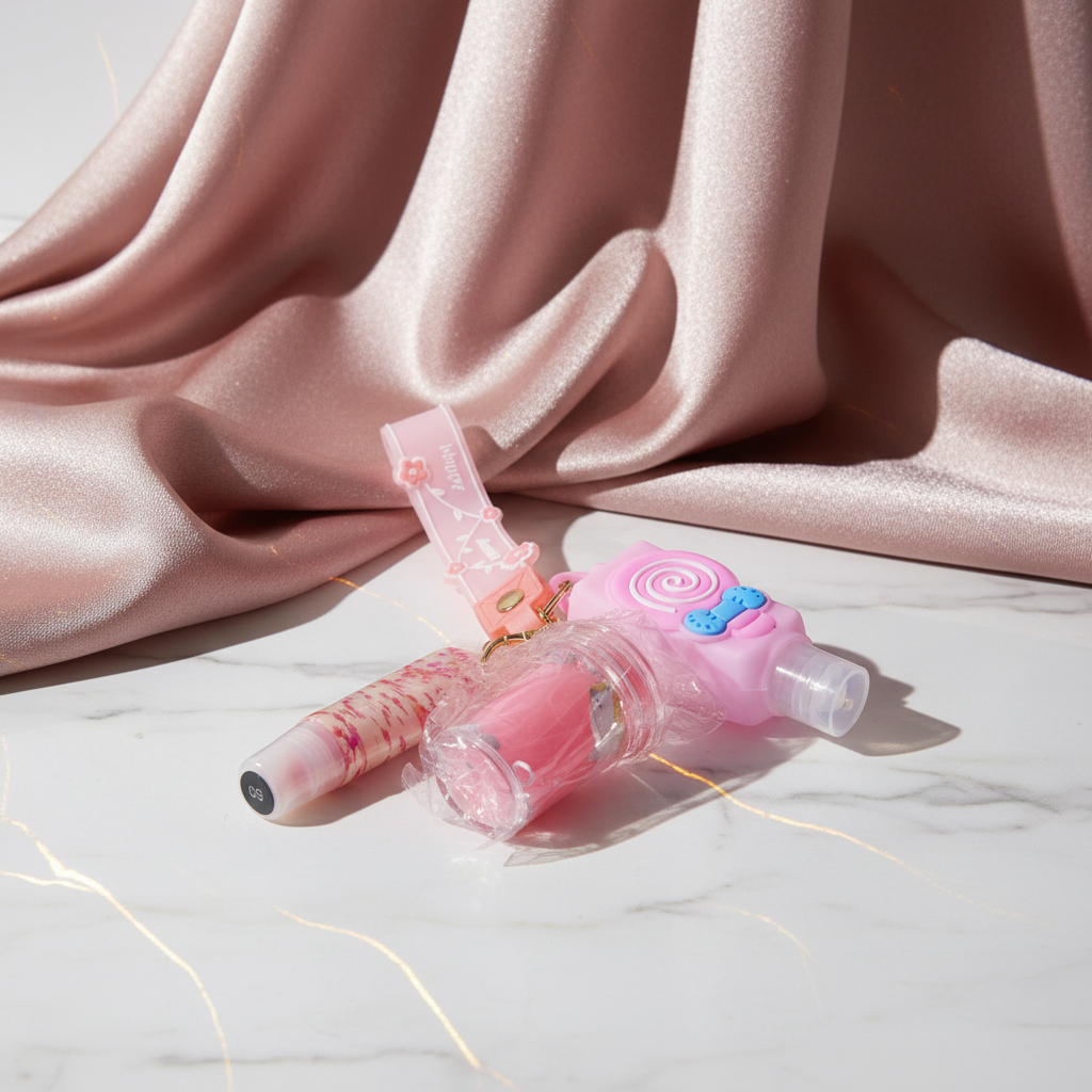 YOLELUX Keychain Gloss - Luxury Mirror Keychain with Lip Gloss