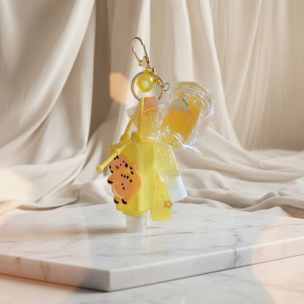 YOLELUX Keychain Gloss - Luxury Mirror Keychain with Lip Gloss