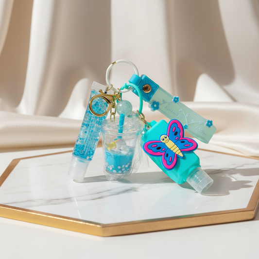 YOLELUX Keychain Gloss - Luxury Mirror Keychain with Lip Gloss